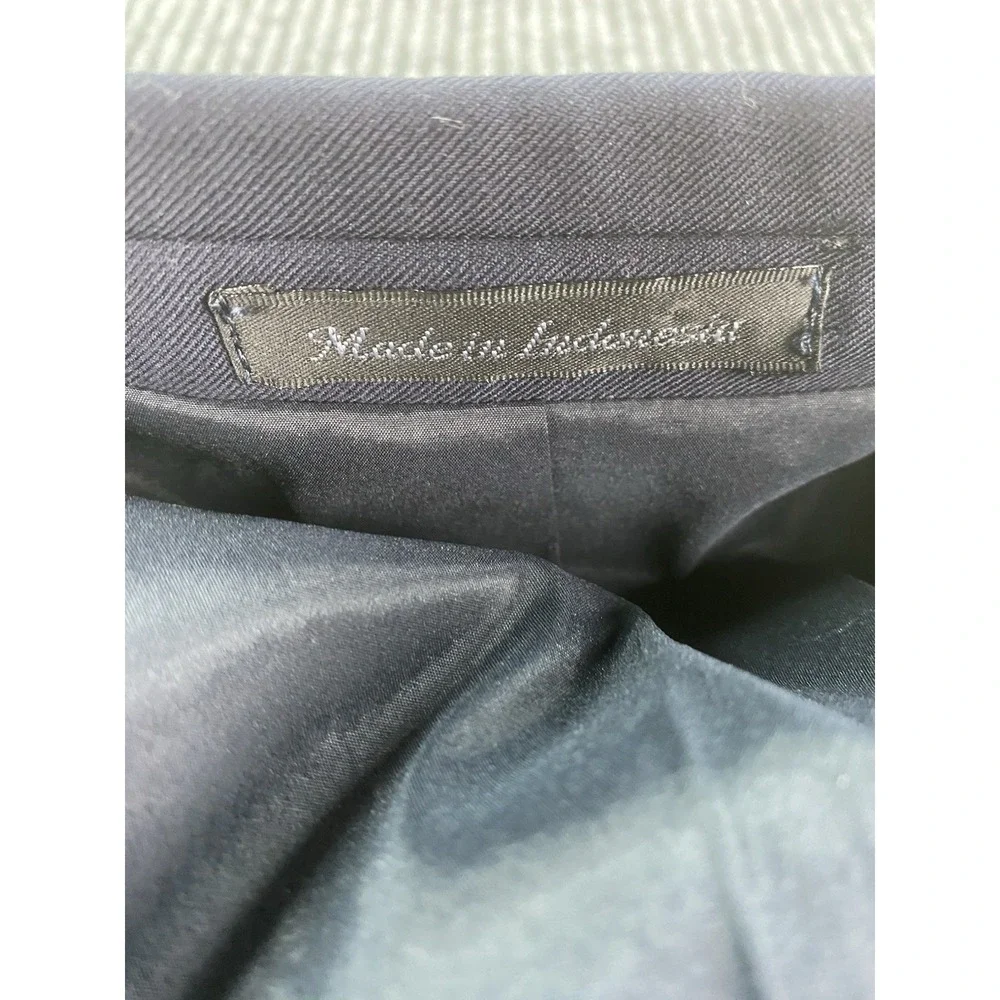 Ralph Lauren Blazer 46 R Navy Wool Gold Button Logo University Premium Sport LRL
